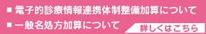 ■電子的診療情報連携体制整備加算について
■一般名処方加算について 詳しくはこちら ■電子的診療情報連携体制整備加算について
■一般名処方加算について 詳しくはこちら